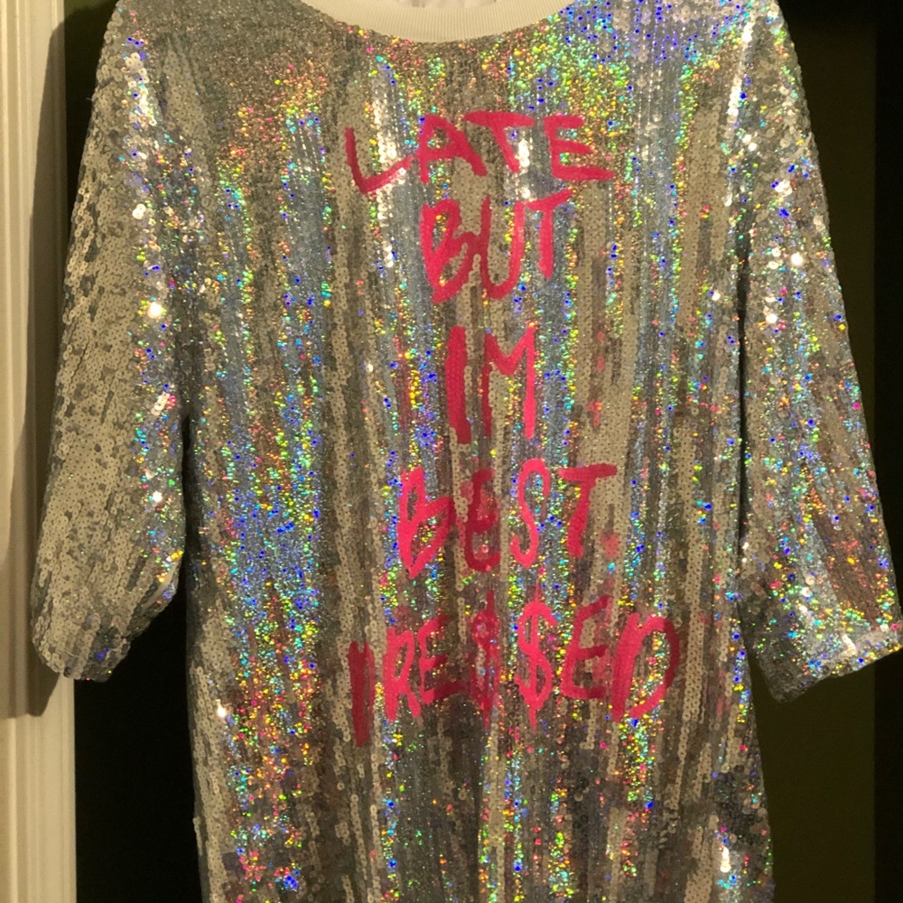 COPY - Sequin Late But Best Dress Dress/Top